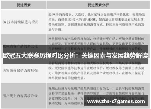 欧冠五大联赛历程对比分析：关键因素与发展趋势解读
